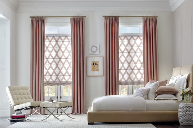 Hunter Douglas Drapes and Blinds in a Studio Apartment